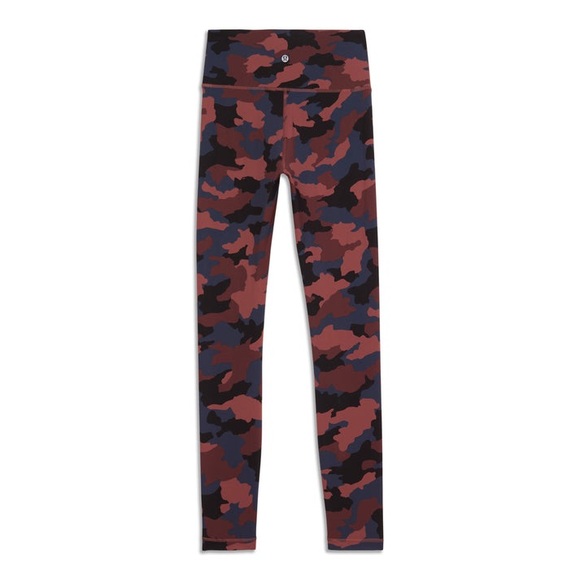 LULULEMON Wunder Train High-Rise Tight 25" - Sz 8 Smoky Red Camo - Picture 1 of 7